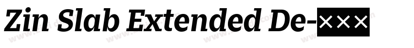 Zin Slab Extended De字体转换
